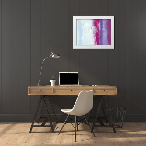 Floral ILLUSIONS II White Modern Wood Framed Art Print by Robertson, Marilyn
