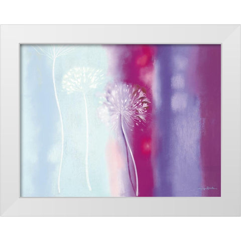 Floral ILLUSIONS II White Modern Wood Framed Art Print by Robertson, Marilyn