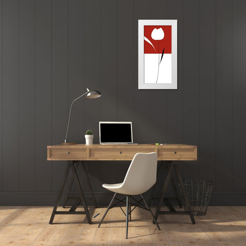 MEDITATION III White Modern Wood Framed Art Print by Sakai, Takashi