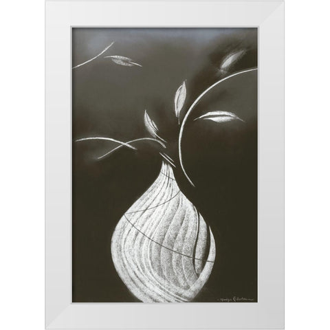 EBONY And IVORY II White Modern Wood Framed Art Print by Robertson, Marilyn