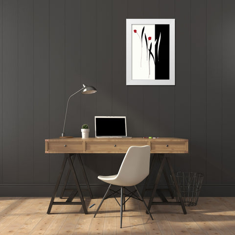 TRANQUIL GARDEN I White Modern Wood Framed Art Print by Sakai, Takashi