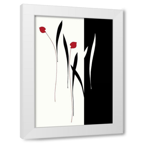 TRANQUIL GARDEN I White Modern Wood Framed Art Print by Sakai, Takashi