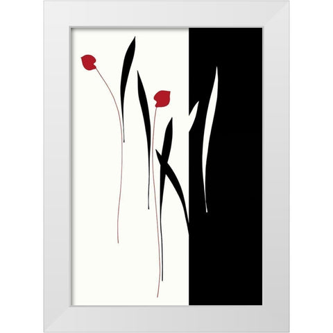 TRANQUIL GARDEN I White Modern Wood Framed Art Print by Sakai, Takashi