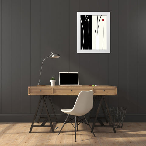 TRANQUIL GARDEN II White Modern Wood Framed Art Print by Sakai, Takashi