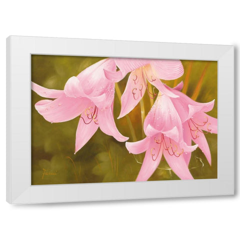 SAY IT WITH FLOWERS II White Modern Wood Framed Art Print by Fasani