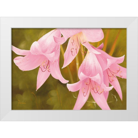 SAY IT WITH FLOWERS II White Modern Wood Framed Art Print by Fasani