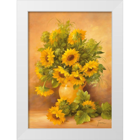 SUMMERS END I White Modern Wood Framed Art Print by Fasani