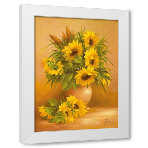 SUMMERS END II White Modern Wood Framed Art Print by Fasani