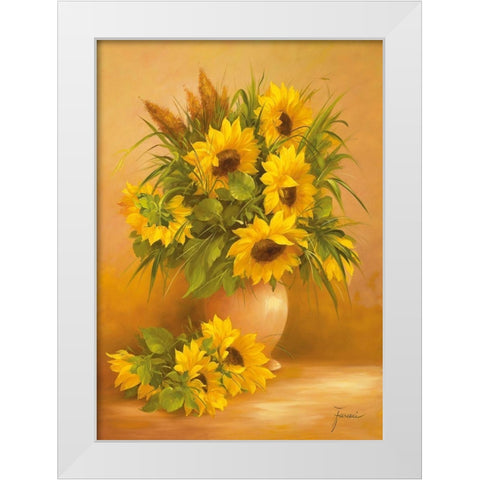 SUMMERS END II White Modern Wood Framed Art Print by Fasani