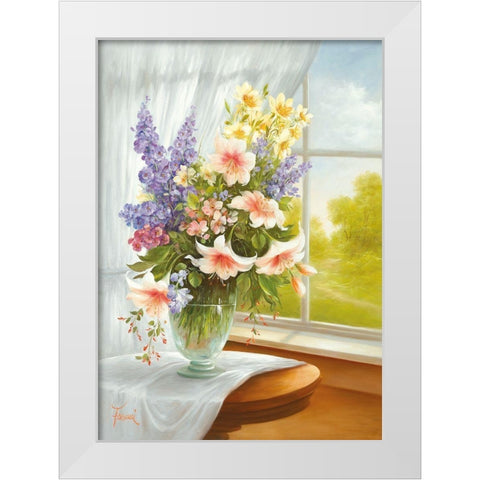 ON A SUNNY DAY I White Modern Wood Framed Art Print by Fasani