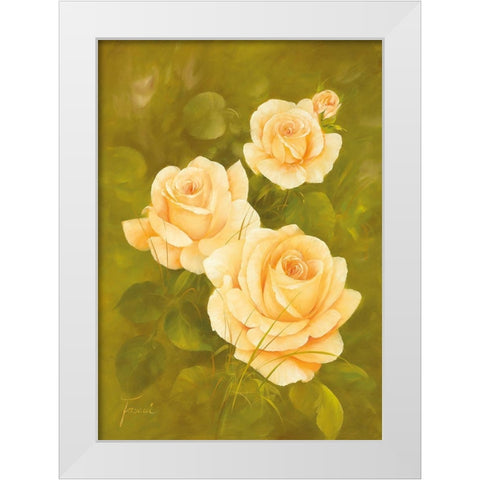 ANIKA White Modern Wood Framed Art Print by Fasani