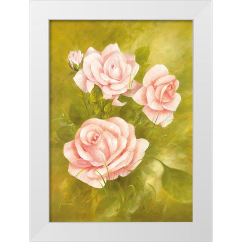 DESIREE White Modern Wood Framed Art Print by Fasani