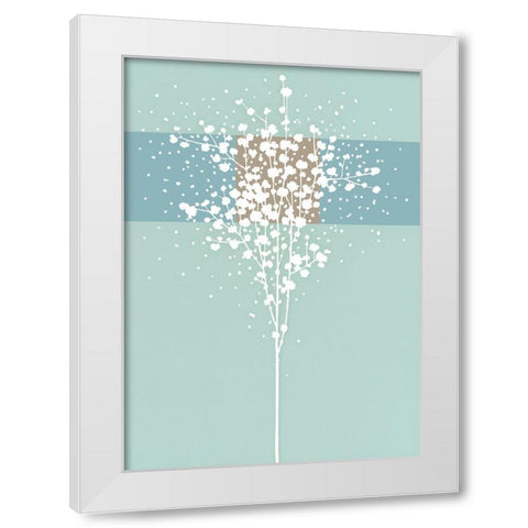 SPARKLING BLUE I White Modern Wood Framed Art Print by Sakai, Takashi