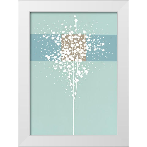 SPARKLING BLUE I White Modern Wood Framed Art Print by Sakai, Takashi
