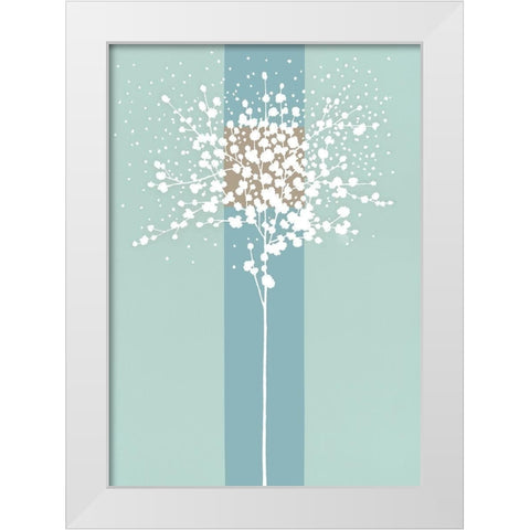 SPARKLING BLUE II White Modern Wood Framed Art Print by Sakai, Takashi