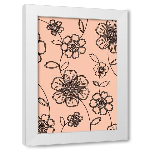 Accord II White Modern Wood Framed Art Print by Design Show