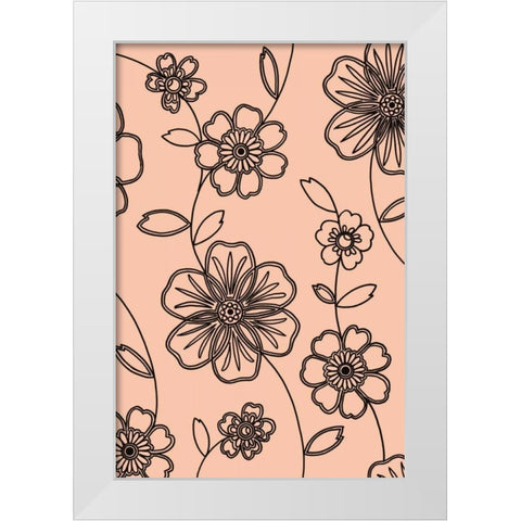 Accord II White Modern Wood Framed Art Print by Design Show