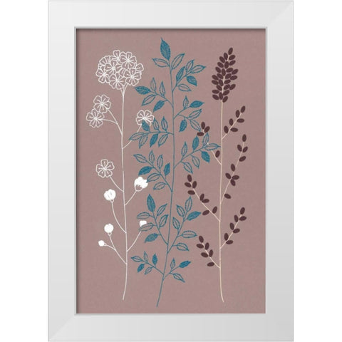 Shiny Blue I White Modern Wood Framed Art Print by Design Show