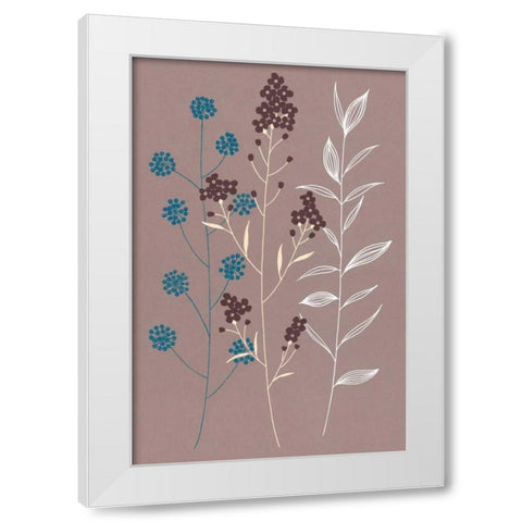 Shiny Blue II White Modern Wood Framed Art Print by Design Show