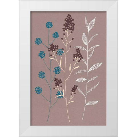 Shiny Blue II White Modern Wood Framed Art Print by Design Show