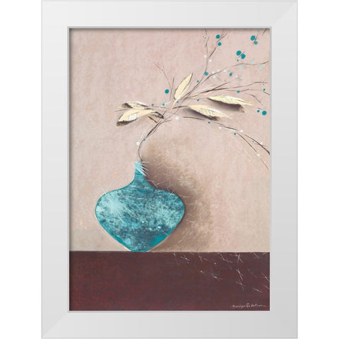 JADE I White Modern Wood Framed Art Print by Robertson, Marilyn