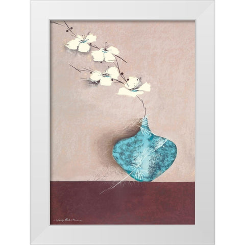 JADE II White Modern Wood Framed Art Print by Robertson, Marilyn