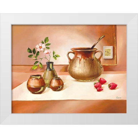 SORRENTO White Modern Wood Framed Art Print by Olga