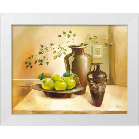 MILANO White Modern Wood Framed Art Print by Olga