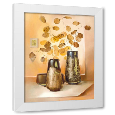 BARI White Modern Wood Framed Art Print by Olga