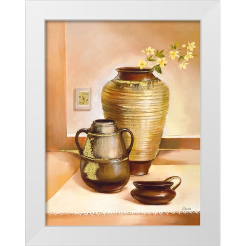 TRIESTE White Modern Wood Framed Art Print by Olga