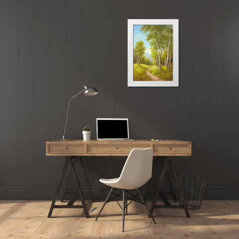 SUNDAY AFTERNOON I White Modern Wood Framed Art Print by Smith, B.