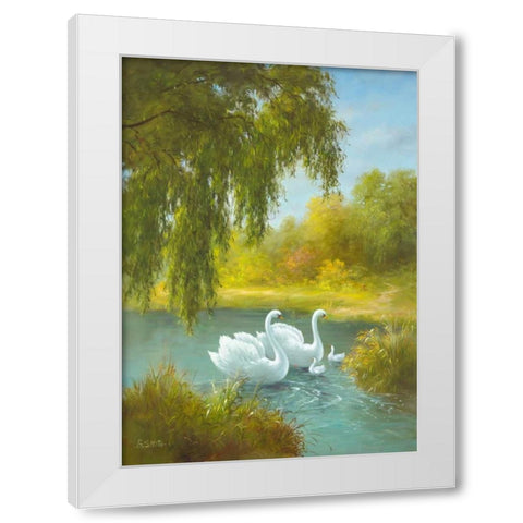 White Symphony I White Modern Wood Framed Art Print by Smith, B.