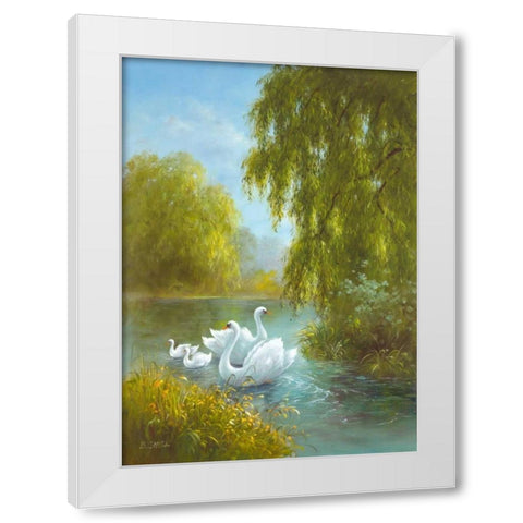 White Symphony II White Modern Wood Framed Art Print by Smith, B.
