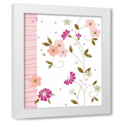 Pretty In Pink I White Modern Wood Framed Art Print by Design Show