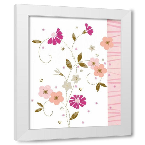 Pretty In Pink II White Modern Wood Framed Art Print by Design Show