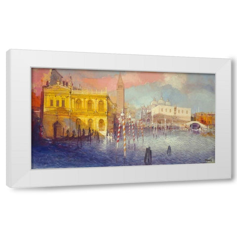 Venezia III White Modern Wood Framed Art Print by Milani