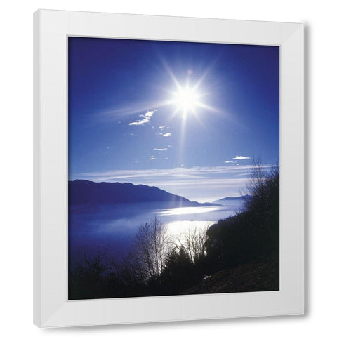 IDYLLIC LAKE I White Modern Wood Framed Art Print by Weissing, Gerd