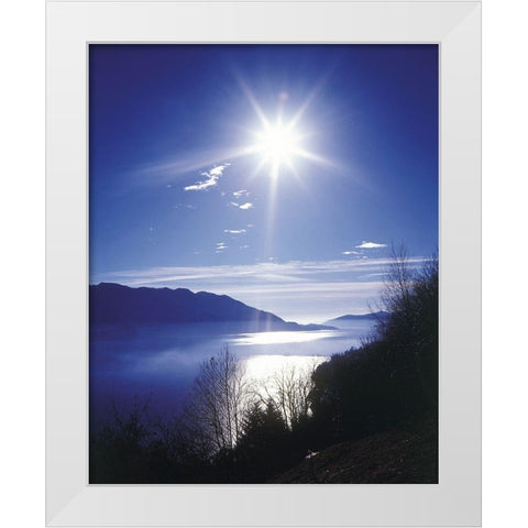 IDYLLIC LAKE I White Modern Wood Framed Art Print by Weissing, Gerd