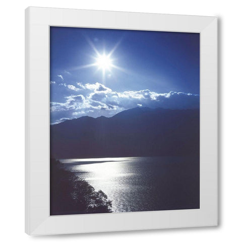 IDYLLIC LAKE II White Modern Wood Framed Art Print by Weissing, Gerd