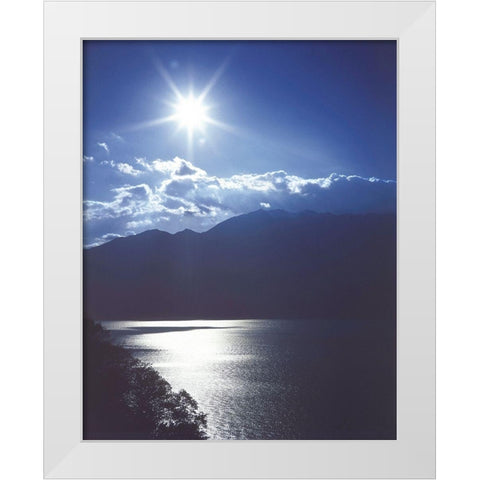 IDYLLIC LAKE II White Modern Wood Framed Art Print by Weissing, Gerd
