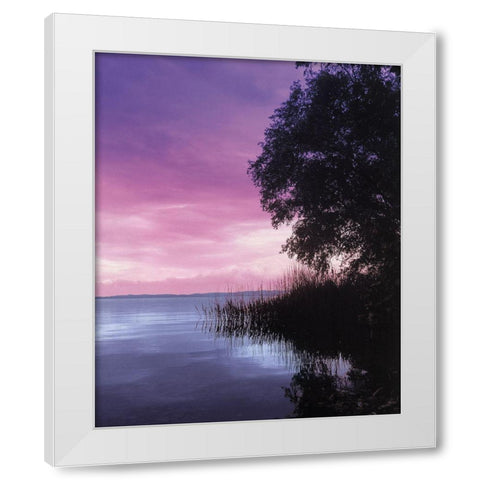 IDYLLIC LAKE III White Modern Wood Framed Art Print by Weissing, Gerd