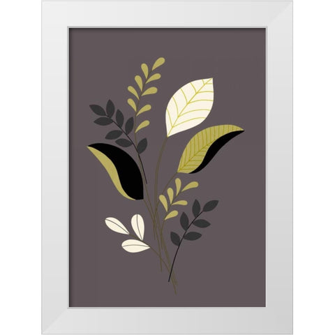 Citrus Stems I White Modern Wood Framed Art Print by Design Show