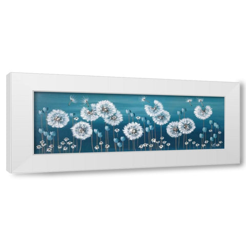 Summer Meadow White Modern Wood Framed Art Print by Lake, Kaye
