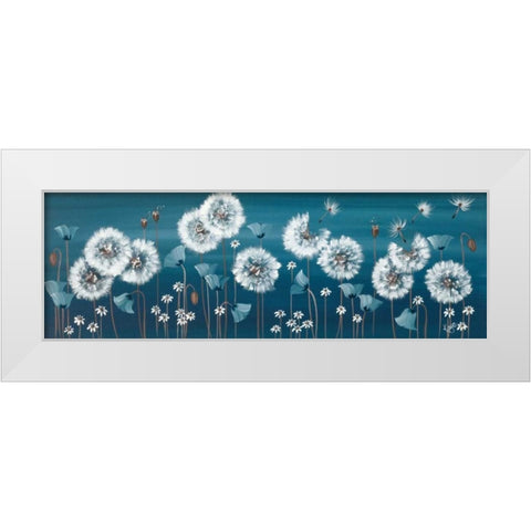 Poppy Meadow White Modern Wood Framed Art Print by Lake, Kaye