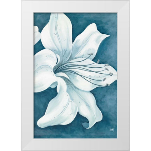 Wistful Lily II White Modern Wood Framed Art Print by Lake, Kaye