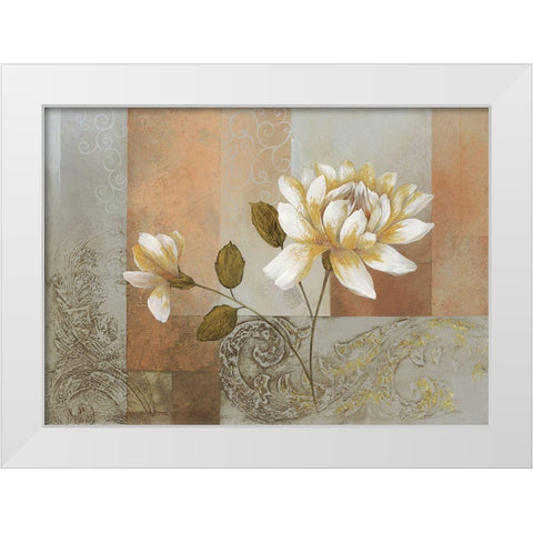 Opulent Bloom White Modern Wood Framed Art Print by Verbeek-Van Den Broek