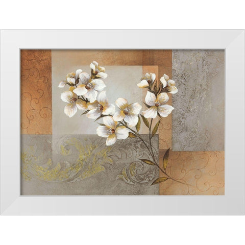 Indulgent Springs White Modern Wood Framed Art Print by Verbeek-Van Den Broek