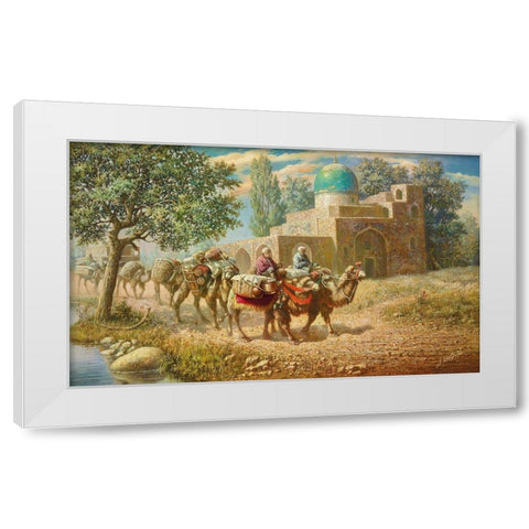KAFFAL-SCHASCHI-MAUSOLEUM White Modern Wood Framed Art Print by Chairudinov, A.