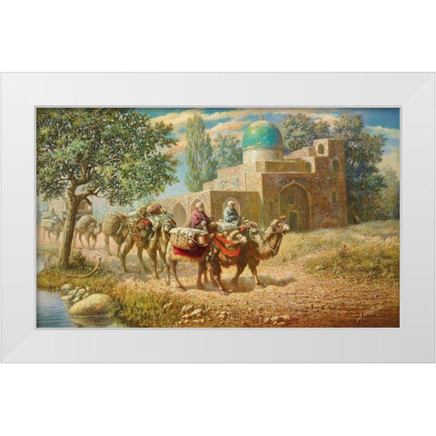 KAFFAL-SCHASCHI-MAUSOLEUM White Modern Wood Framed Art Print by Chairudinov, A.