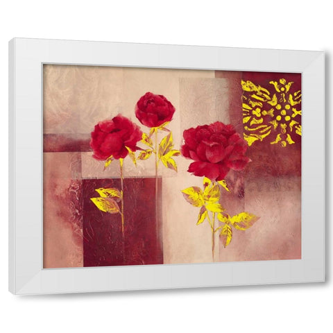Red Essence White Modern Wood Framed Art Print by Verbeek-Van Den Broek